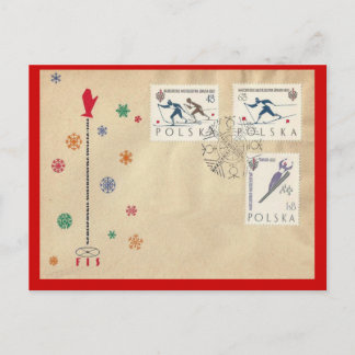 Polen, eerste Hoesje, wintersport Briefkaart