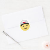 Polen Emoji Honkbal Hoed Ronde Sticker (Envelop)