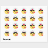 Polen Emoji Honkbal Hoed Ronde Sticker (Vel)