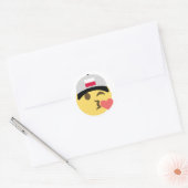 Polen Emoji Honkbal Hoed Ronde Sticker (Envelop)