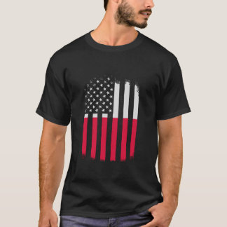Polen en Amerika Vlag Poolse Amerikaanse Vlag T-shirt