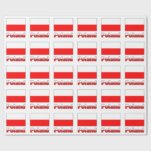 Polen en de Poolse vlag Cadeaupapier (Vlak)