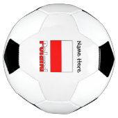 Polen en de Poolse vlag met het Jouw naam Voetbal (Gedraaid)