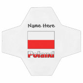 Polen en de Poolse vlag met het Jouw naam Voetbal (Enkel)