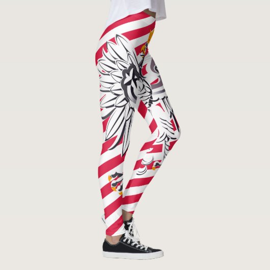 Polen en Eagle, Poolse mode van de vlag reizen/spo Leggings (Rechts)