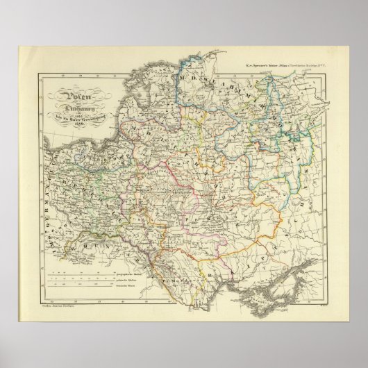 Polen en Litouwen 1125-1386 Poster (Voorkant)