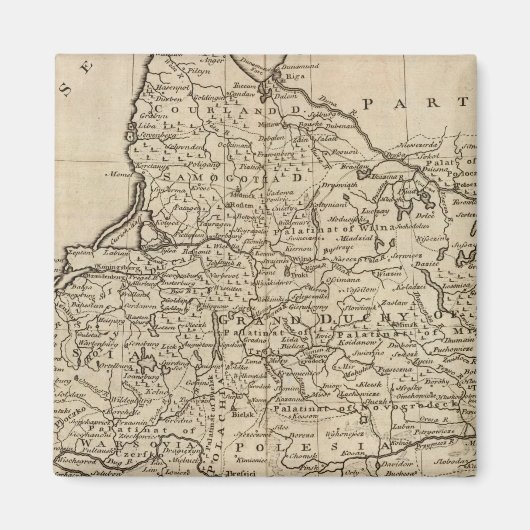 Polen en Litouwen Magneet (Voorkant)