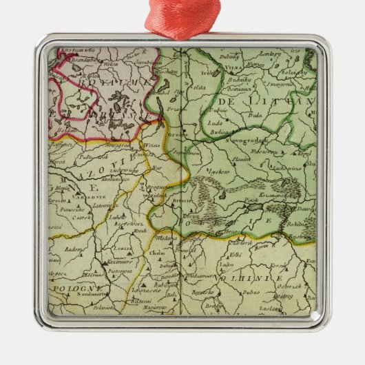 Polen en Litouwen Metalen Ornament (Voorkant)