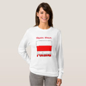 Polen en Poolse vlag Gepersonaliseerde Vrouwen T-shirt (Voorkant volledig)
