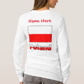 Polen en Poolse vlag Gepersonaliseerde Vrouwen T-shirt (Achterkant)