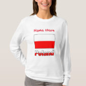 Polen en Poolse vlag Gepersonaliseerde Vrouwen T-shirt (Voorkant)