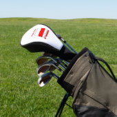 Polen en Poolse vlag Rode Personalisatie Golfheadcover (Insitu)