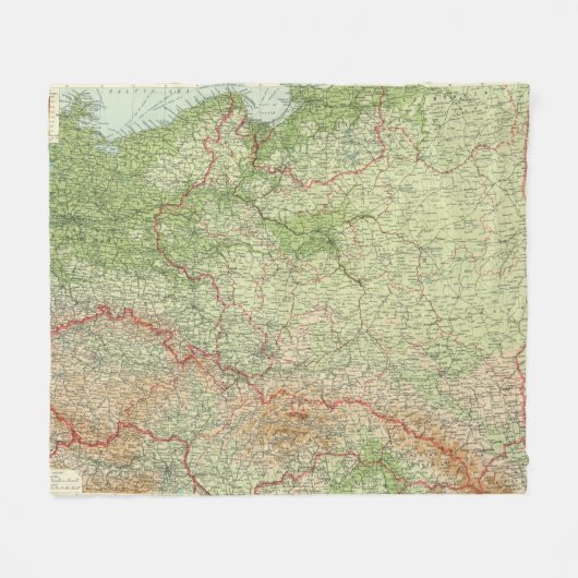 Polen en Tsjecho-Slowakije Fleece Deken (Voorkant (Horizontaal))
