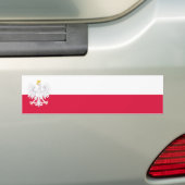 Polen Fahne/Flagge Autoaufkleber Bumpersticker (Op auto)