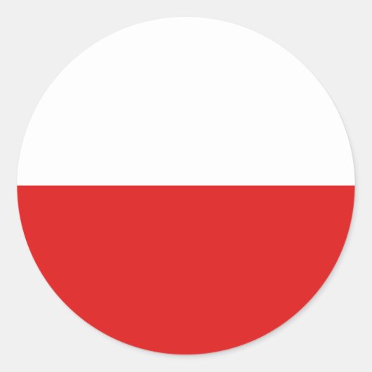 Polen Fisheye Flag Sticker (Voorkant)