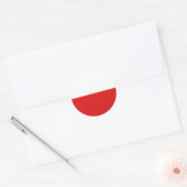 Polen Fisheye Flag Sticker (Envelop)