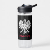 Polen Fitness en Poolse wapenmantel / vlag Waterfles (Links)