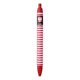 Polen Flag Cute Patriotic Zwarte Inkt Pen