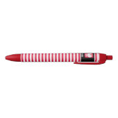 Polen Flag Cute Patriotic Zwarte Inkt Pen (Bodem)