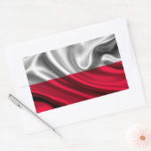 Polen Flag Fabric Rechthoekige Sticker (Envelop)