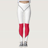 Polen Flag Heart Leggings (Voorkant)