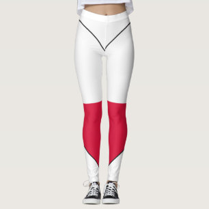 Polen Flag Heart Leggings