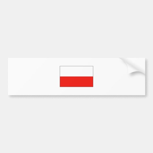 Polen FLAG International Bumpersticker (Voorkant)