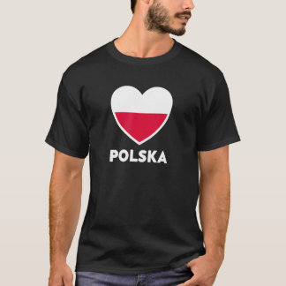 Polen Flag Polska Red en White T-shirt