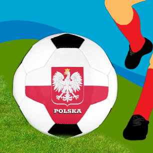Polen Football, Emblem en Poolse vlag/sport Voetbal