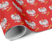 Polen Geschenken verpakking, Poolse vlag, Embleem  Cadeaupapier (Rol Hoek)