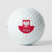 Polen Golf Balls, Poolse vlaggolfers / patriotten Golfballen (Voorkant)