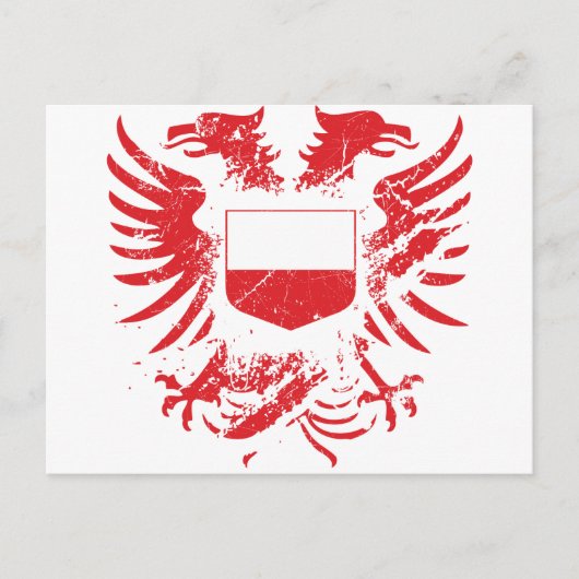 Polen Grunged Briefkaart (Voorkant)