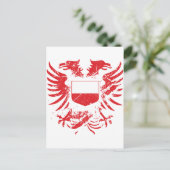 Polen Grunged Briefkaart (Staand voorkant)