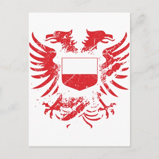 Polen Grunged Briefkaart (Voorkant)