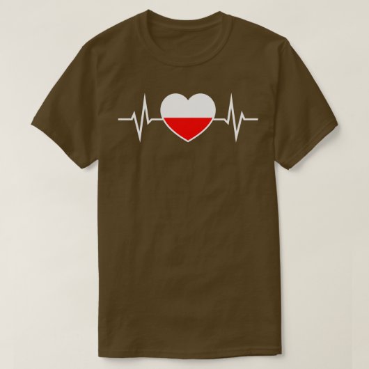 Polen hartslag 1 t-shirt (Design voorkant)