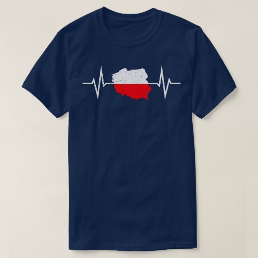 Polen hartslag t-shirt (Design voorkant)