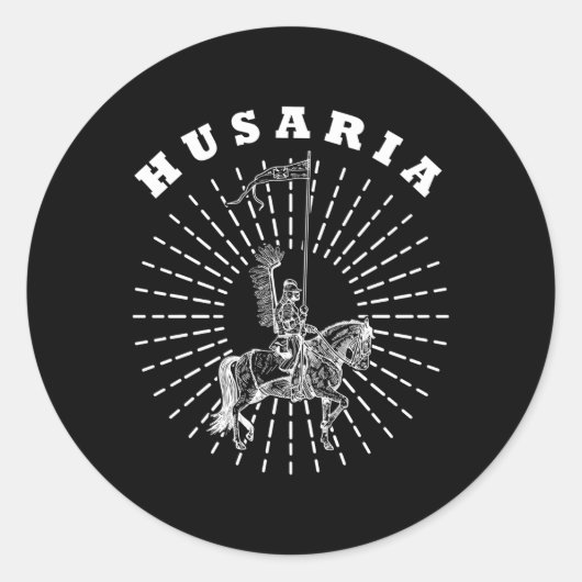 polen husaria pools gevleugelde hussars militaire ronde sticker (Voorkant)