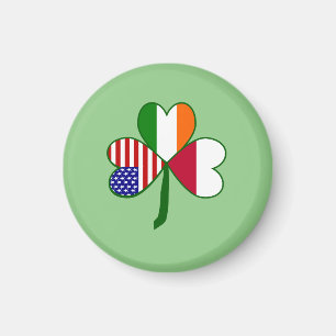 Polen Ierland Amerikaanse Shamrock Vlag Gepersonal Magneet