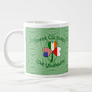 Polen Ierland Amerikaanse Shamrock Vlag Persoonlij Grote Koffiekop