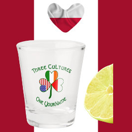 Polen Iers Amerikaanse Vlaggen Shamrock Persoonlij Shot Glas