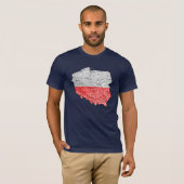 Polen — Kaart T-Shirt (Voorkant volledig)