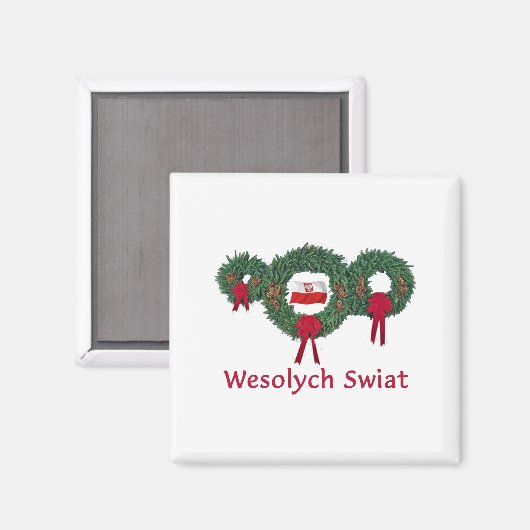 Polen Kerst 2 Magneet (Voorkant / Achterkant)