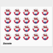 Polen Koningsdag Nederlands Hart Ronde Sticker (Vel)