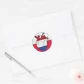 Polen Koningsdag Nederlands Hart Ronde Sticker (Envelop)