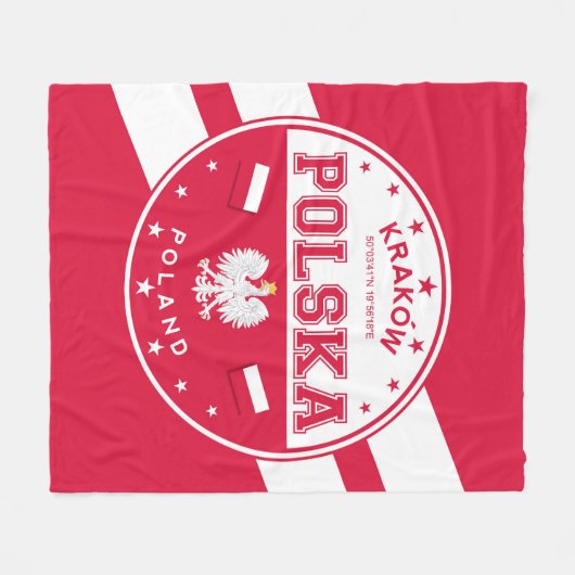 Polen Krakau Fleece Deken (Voorkant (Horizontaal))