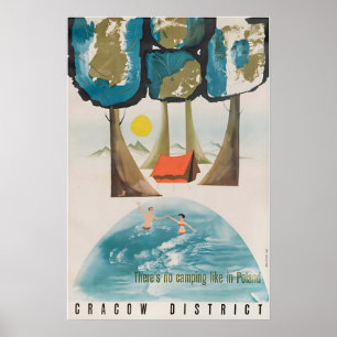Polen Kunst Krakau Print Pools Reizen Poster