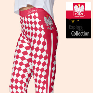 Polen leggings, premium mode, Poolse vlag Leggings