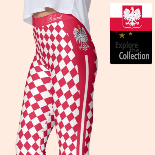 Polen leggings, premium mode, Poolse vlag Leggings