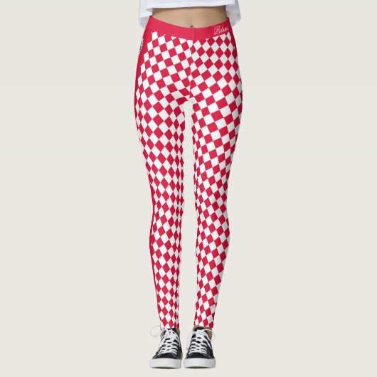 Polen leggings, premium mode, Poolse vlag Leggings (Voorkant)