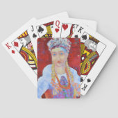 Polen Lowicz kleedde de vlag rood wit Pokerkaarten (Achterkant)